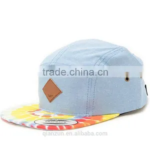 High Quality Wholesale Flat Brim Custom Printing 5 Panel Hats thumbnail-1
