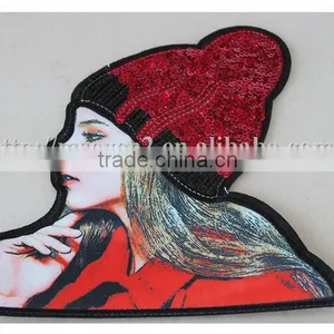 Latest Customized Girls Head Design Personalized Embroidery Patches thumbnail-4
