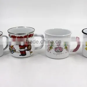 China Manufacturers High Quality Custom Flower Printing Enamel Camping Mugs thumbnail-5