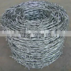 YS Brand 2 Barb 4 Point High Tensile Steel Barbed Wire 12.5 Ga. 15.5 Gauge Galvanized Barbed Wire Coated Safety Fence thumbnail-1