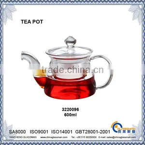Clear Borosilicate Glass Tea Pot TP096 thumbnail-1
