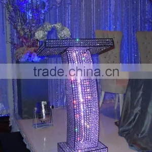 Wedding Crystal Podium Pillar, Decorative Podium on Square Pillar, Wedding Podium thumbnail-4