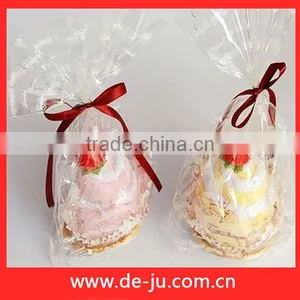 Small Basket Package Strawberry Ribbon Gift Cake Towels thumbnail-1
