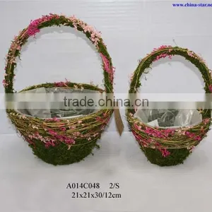 Moss Wedding Basket Decoration thumbnail-1
