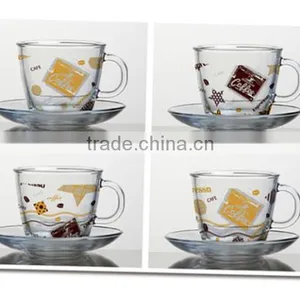 4oz 6oz 8oz Caffe Latte Espresso Cappuccino Glass Mug Set thumbnail-1