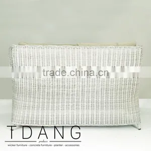 Driago Wicker Sofa- Outdoor Rattan Bench- Grey Wicker Bench thumbnail-4