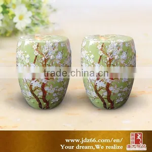 Fancy Color Glazed Birds and Flowers Ceramic Garden Short Stools for Sale Made in Jingdezhen thumbnail-3