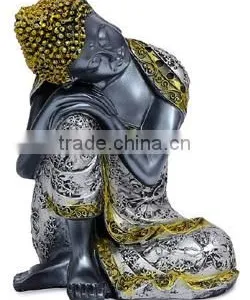 Antique Polyesin Sitting Buddha Statue thumbnail-1
