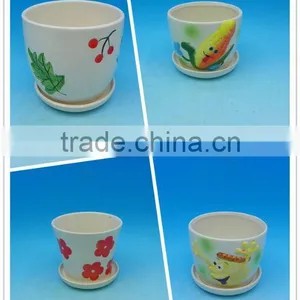 Indoor Colorful Round Ceramic Flower Pot thumbnail-1