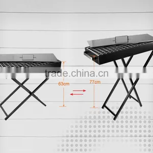 Folding Cold Rolled Steel Plate Charcoal Barbecue Grill thumbnail-1