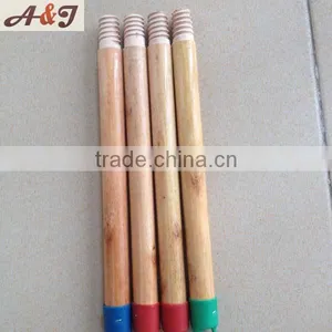 1 Time Varnished Wooden Broom Handle With American Thread and Color Cap thumbnail-4