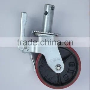 PP Rubber Cast Iron Stem Scaffold Caster thumbnail-1