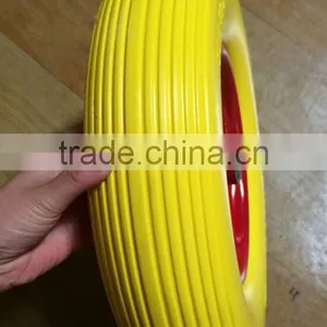 China Supplier Wheel Barrow Hand Cart Tyre and pu Wheel thumbnail-4