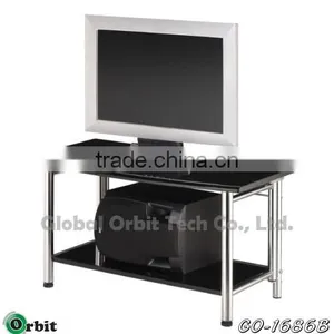 Plasma MDF TV Table Stand With Shelf, Folding Wooden TV Stand thumbnail-4