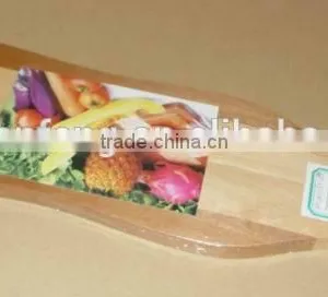 Solid Wood ( Rubber Wood + Teak Wood) Cutting Board With Fan-shaped thumbnail-1