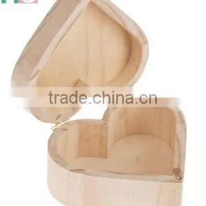 Wooden Heart Shaped Box, Wooden Customized Box thumbnail-2