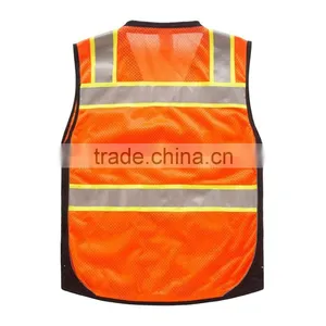High Visibility Reflective Orange Safety Vest Fluorescent Safety Jacket thumbnail-2