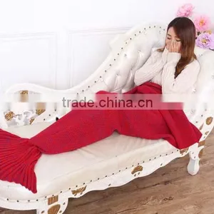 New Arrival Knitted Wearable Adults TV Mermaid Tail Blanket thumbnail-3