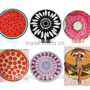 2017 New Fashion 150cm Microfiber Customized Printed Roundies Beach Towel thumbnail-1