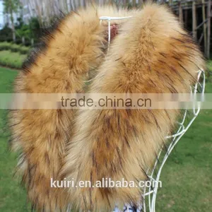 Factory Price Fur Trim/Faux Fur Natural Raccoon/fox Fur Large Fur Collar thumbnail-6