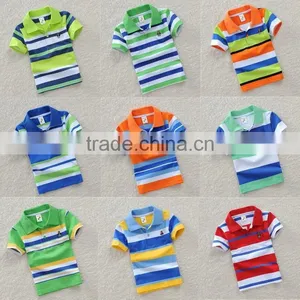 New Design Custom Boy Fancy Shirt Stripe Polos Colorful Polo Shirt thumbnail-1