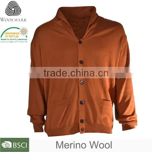100% Cotton Plain Design Mens Cardigan Sweaters thumbnail-1