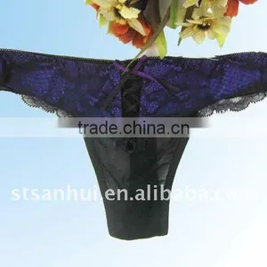 Sexy Women Thong ,lace Printing Thong OEM Service Superior Quality thumbnail-1