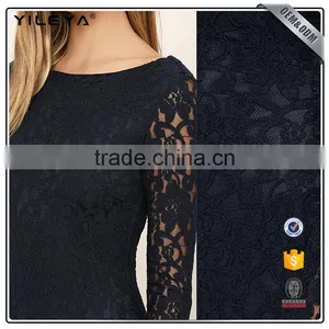Guangzhou Factory Offer Long Sleeve Sexy Black Elegant Women's Crochet Lace Dress 2017 Designs ,women Lace Long Evening Dress thumbnail-5