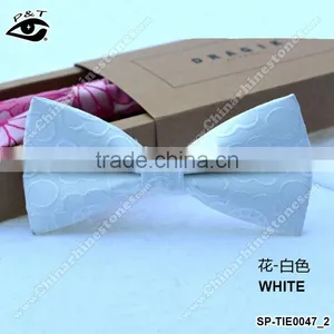 9 Colors Jacquard Silk Bowtie Floral Pattern Bow Tie thumbnail-3