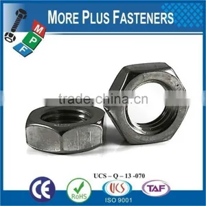 Made in Taiwan Alloy Heavy Zinc Finish Steel Hex Jam Nut thumbnail-1