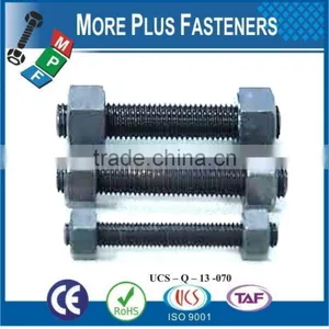 Made In Taiwan Stainless Steel Xylan Coated Colored Stud Bolts With Hexagon Nuts thumbnail-1