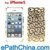 Gold Palace Flower Hollow Out Hard Plastic Skin Case Cover for IPhone 5 thumbnail-1