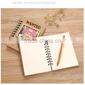 One Piece Luffy Cartoon Wooden Birthday Gift Anime Notebook For Student thumbnail-4
