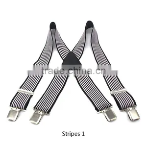 50mm Wide Mens Gentles Braces Plain Heavy Duty Durable Suspender Elastic thumbnail-2