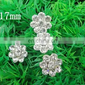 17MM Clear Alloy Crystal Button Spark Rhinestone Buttons Decoration Accessory thumbnail-1