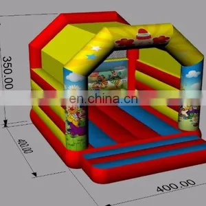 2017 High Quality New Design Cheap Movable 0.55mm PVC Inflatable Small Bounce House for Sale thumbnail-6