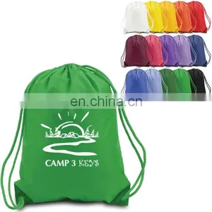 Promotional Drawstring Bag With Pockets Zipper Bag Custom Drawstring Backpack 34*43cm thumbnail-3
