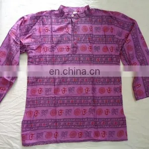 OM PRINTED 100 PCS COTTON KURTA thumbnail-1