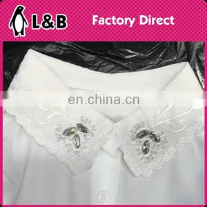 New Design Shirt Neckline With Rhinestone /Bead Detachable Collar Garment Ornament thumbnail-2