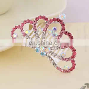 Children's Princess Party Gift Baby's Diamante Crystal Tiara Hair Tiara Crown thumbnail-3
