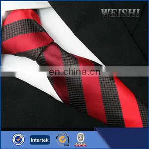 2015 Hot Wholesale Three Colors Wide Stripe Jacquard 100% Silk Tie thumbnail-5