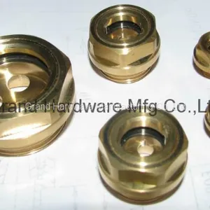 NPT Thread 3/4 Inch Brass Oil Level Gauges With Quartz Glass Tube thumbnail-5