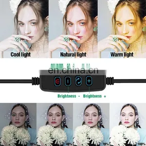 6 8 10 12 14 Inch Desktop LED Ring Light With Tripod Stand For Tiktok YouTube Video Live Broadcast thumbnail-7