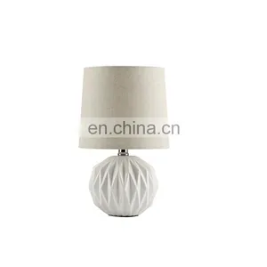 Nordic Office Restaurant Indoor Desk Lights Cheap Unique Modern Ball Shape Custom Matte White Table Lamps Ceramic thumbnail-1