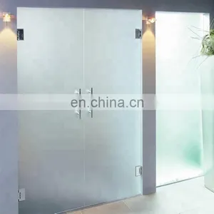 Customized Interior Frosted Glass Hinge Swing Door thumbnail-1
