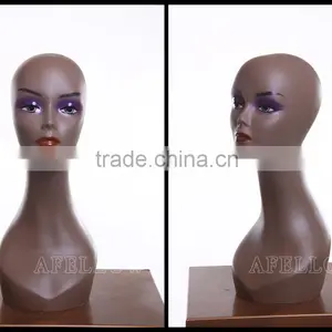 Realist Woman Mannequin Head Plastice Female Head for Display Wig H1040 thumbnail-4