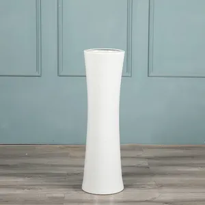 Creative Large White Seal Jingdezhen Ceramic Floor Vase For Living Room Office Study thumbnail-1