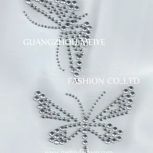 Rhinestone Hot Fix Motif, Rhinestone Heat Transfer, Rhinestone Iron on Motif thumbnail-1