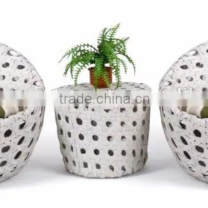 White Rattan Balcony Set thumbnail-1