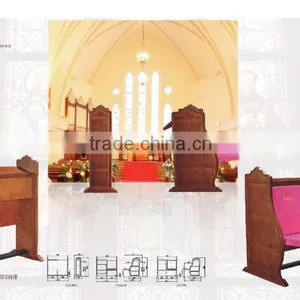 HONGJI Morden Wooden Church Pulpit for Sale (JT001) thumbnail-3